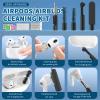 2026 Upgrade Phone Cleaning Kit 47PCS, iPhone Cleaning Kit, Airbuds AirPods Cleaning Kit, Keyboard, Charging Port Cleaner for Apple Lightning/Android USB-C - Includes Putty, Cloth & Wipes (Black) view 3