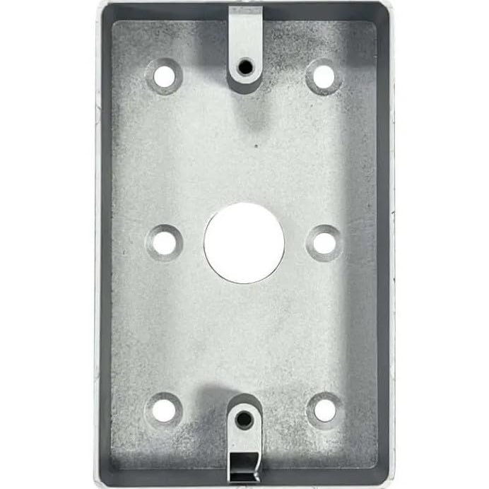 AC-Bracket Surface-Mount Junction Box for AC-06 and AC-07 Access Control Readers, Frosted Aluminum Finish, 11570mm