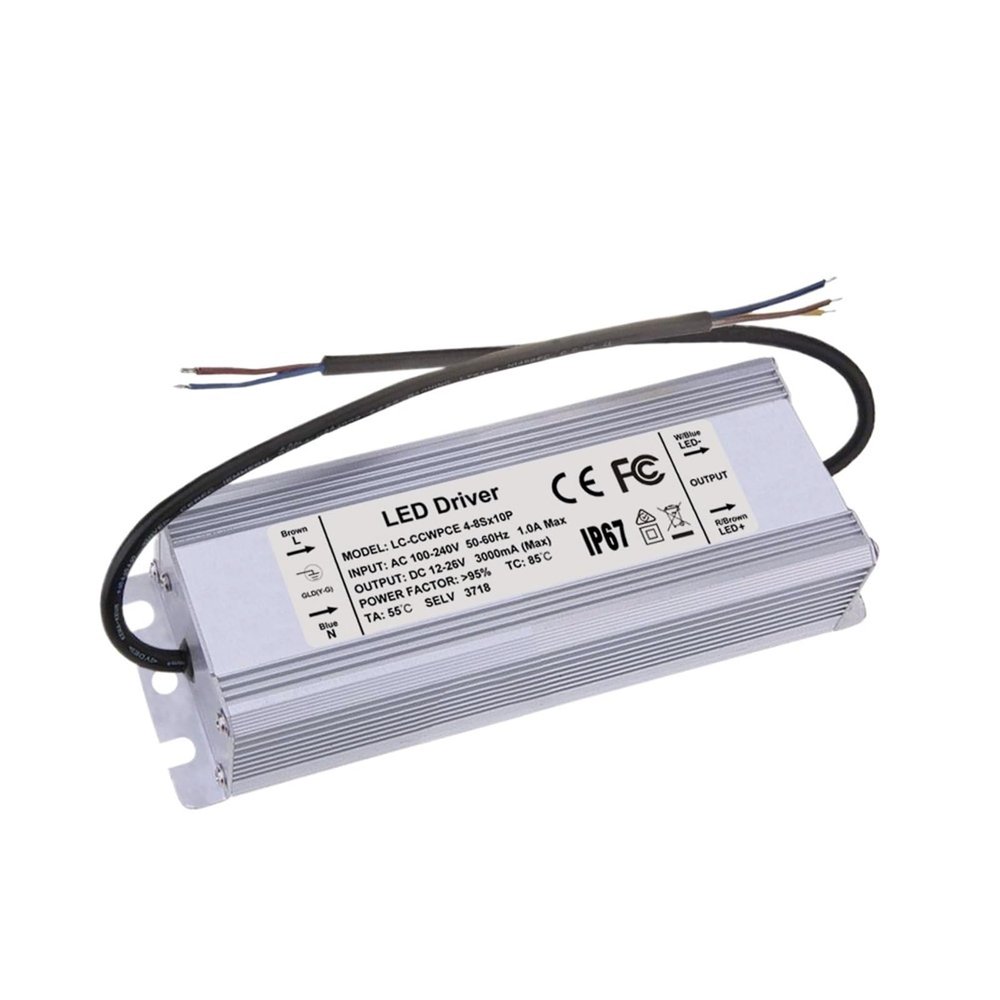 TTFDSUJUS Lighting Transformers LED Driver Constant Current 700 1200 2100 2400 3000 mA 40 50 60 70 80 W Watt IP67 Power Supply(PCB Board,2100mA 18-39V)