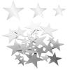 40 Pcs Star Wall Decals, Self Adhesive Silver Star Wall Decor Removable Peel and Stick Acrylic Mirror Stickers with 3 Different Size for Bedroom Living Room DIY Background Art Decor view 1