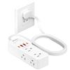 2 Prong Power Strip, WRXDMC 2 Prong to 3 Prong Outlet Adapter,1400J Two Prong Surge Protector,5ft Extension Cord, 6 AC Outlets with 2 USB C & 2 USB A Ports, Wall Mountable, Ideal for Old House view 1