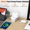 2 Prong Power Strip, WRXDMC 2 Prong to 3 Prong Outlet Adapter,1400J Two Prong Surge Protector,5ft Extension Cord, 6 AC Outlets with 2 USB C & 2 USB A Ports, Wall Mountable, Ideal for Old House view 3