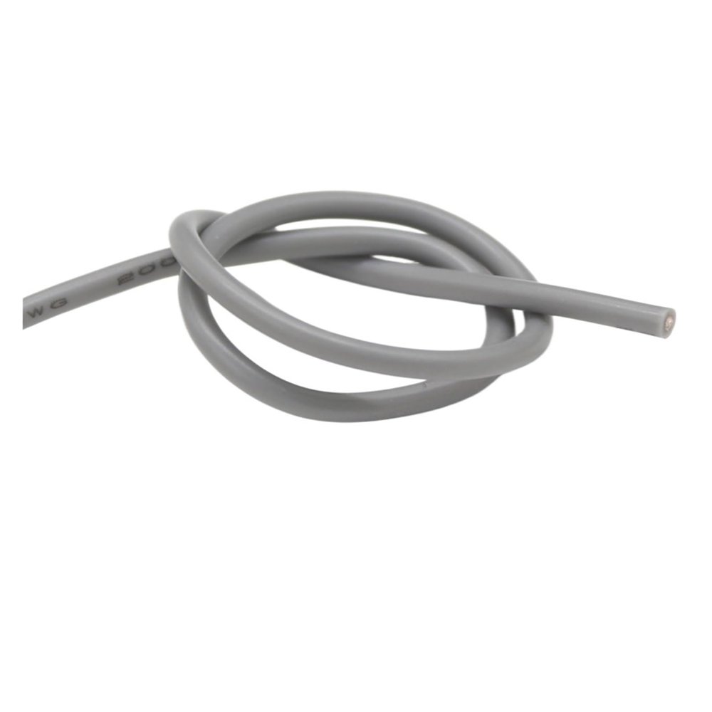 11Colors Heat-Resistant Silicone Wire Ultra Soft Electrical Wires Electronic componen Cable DC led 18awg 20awg 22awg 24awg 26awg(Gray,10M_26 AWG)