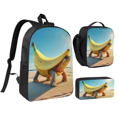 Dyale Adjustable Rucksack Lunch Bag Pencil Case Funny Italian Brainrots Backpacks 3pcs Set Primary Secondary Daypacks Work Laptop Bookbags Daily Gifts