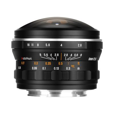 AstrHori 6mm F2.8 220 Ultra Wide Circular Fisheye Lens Manual Focus Full Frame Prime Lens for Canon RF Mount Mirrorless Cameras