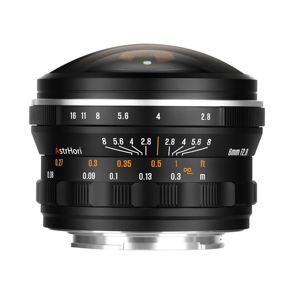 AstrHori 6mm F2.8 220 Ultra Wide Circular Fisheye Lens Manual Focus Full Frame Prime Lens for Canon RF Mount Mirrorless Cameras