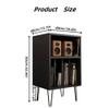 YWSXHS Wooden Record Player Stand, Large Capacity Record Player Table, Open Media Storage Cabinet, Suitable for Living Room, Bedroom and Recording Studios(Dark Brown) view 2