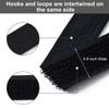 0.8" x32Ft Hook and Loop Straps with 50 Plastic Buckles, Adjustable Fastening Cable Straps, Free Cut Length, Reusable Nylon Cable Ties for Organizer or Storage, Black view 4