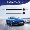 120 Pcs Nylon Universal Cable Tie Buckle - New Multifunctional Heavy Duty Self-Locking Zip Ties with Pin & Button Plastic Tool Fasteners Car Body UV Resistant Zipties for Car Daily Repair (120) view 3