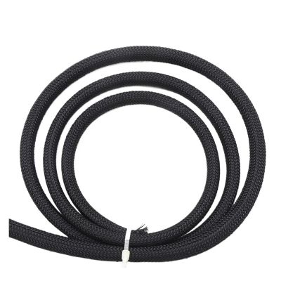 Black PET Braided Cable Sleeve 2/4/6/8/10/12/14/16/20/30-60mm Expandable High Density Insulated Cables Protection Wrap Sheath(16MM_1 Meter)