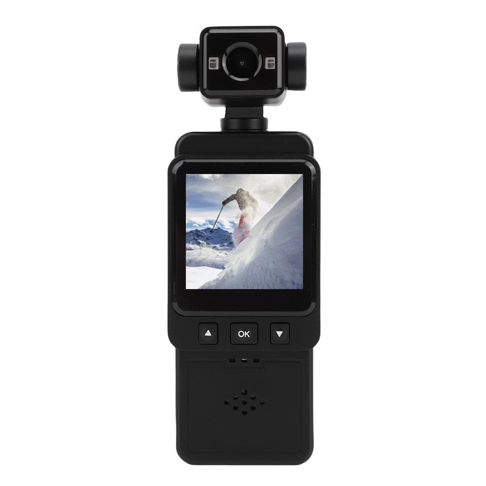 Depisuta 1080P Camera Vlog Camcorder Multi Axis Stabilization 270 Degree and 180 Degree Lens Rotation Multifunctional for Outdoor Photography