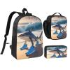 Dyale Adjustable Rucksack Lunch Bag Pencil Case Tralalero Tralala Backpacks 3pcs Set Primary Secondary Daypacks Work Laptop Bookbags Daily Gifts view 1