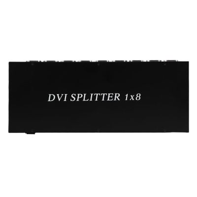 Wisoqu 1x8 DVI Splitter, 4K 30Hz 1 in 8 Out Video Splitters, DVI 1.3 Video Distributor Box Support EDID Management, Plug and Play for Multiple Monitor Display (US Plug)
