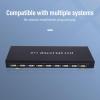 Wisoqu 1x8 DVI Splitter, 4K 30Hz 1 in 8 Out Video Splitters, DVI 1.3 Video Distributor Box Support EDID Management, Plug and Play for Multiple Monitor Display (US Plug) view 4