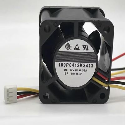 109P0412K3413 DC 12V 0.55A 40x40x28mm 3-Wire Cooling Fan