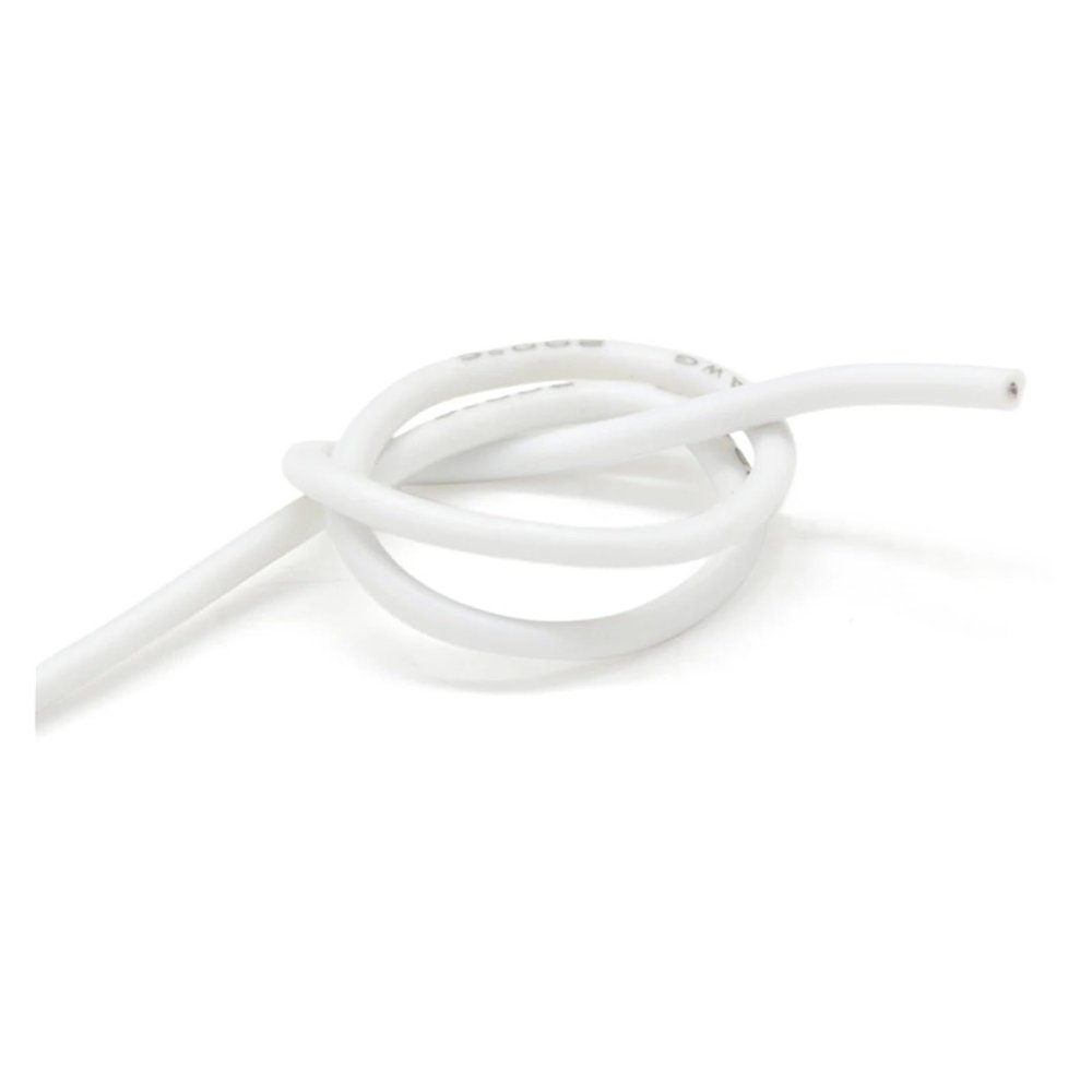 11Colors Heat-Resistant Silicone Wire Ultra Soft Electrical Wires Electronic componen Cable DC led 18awg 20awg 22awg 24awg 26awg(White,2M_26 AWG)