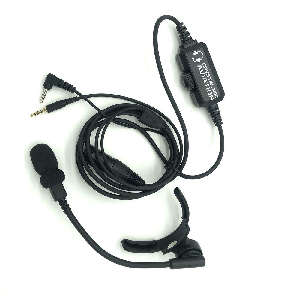 Crystal Mic Aviation Pro X Microphone Attachment for XM3/4 (XLR5 Plug for A320 Family). Transforms Your XM4 Headphones into an ANR Headset for Aviation.