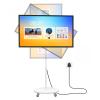 QIXZOCV MWE 43 Inch Portable TV on Wheels, Large Screen Rolling TV, Smart Display with Adjustable Stand, Android OS, USB/HDMI/Type-C Port, All-in-One Entertainment Center view 1