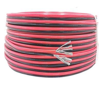 10m/Batch Heat-Resistant Soft Silicone Wire and Cable 8 10 12 14 16 18 20 22 24 26awg red and Black Parallel Lines(10M_22 AWG 0.3MM)