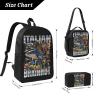 Dyale Adjustable Rucksack Lunch Bag Pencil Case Italian Brainrots Horror Game Backpacks 3pcs Set Primary Secondary Daypacks Work Laptop Bookbags Daily Gifts view 3