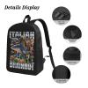 Dyale Adjustable Rucksack Lunch Bag Pencil Case Italian Brainrots Horror Game Backpacks 3pcs Set Primary Secondary Daypacks Work Laptop Bookbags Daily Gifts view 4