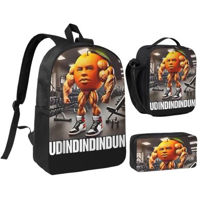 Dyale Adjustable Rucksack Lunch Bag Pencil Case Udin Din Din Dun Backpacks 3pcs Set Primary Secondary Daypacks Work Laptop Bookbags Daily Gifts