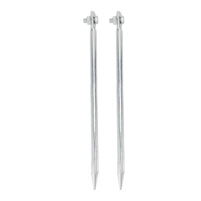 Tyenaza 2Pcs Portable Ground Rod, Copper Plated Iron Threaded Connection Grounding Pin for Electric Fences Antennas Satellite Dishes 12x300mm