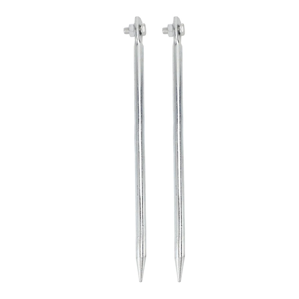 Tyenaza 2Pcs Portable Ground Rod, Copper Plated Iron Threaded Connection Grounding Pin for Electric Fences Antennas Satellite Dishes 12x300mm