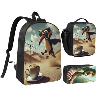 Dyale Adjustable Rucksack Lunch Bag Pencil Case Frulli Frulla Backpacks 3pcs Set Primary Secondary Daypacks Work Laptop Bookbags Daily Gifts