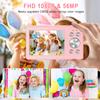 Digital Camera for Kids, Teens & Beginners - 56MP 1080P FHD, 16X Digital Zoom, 2.8" LCD, 32GB TF Card & 2 Batteries, Compact Point-and-Shoot, Portable Starter Camera - Pink view 2