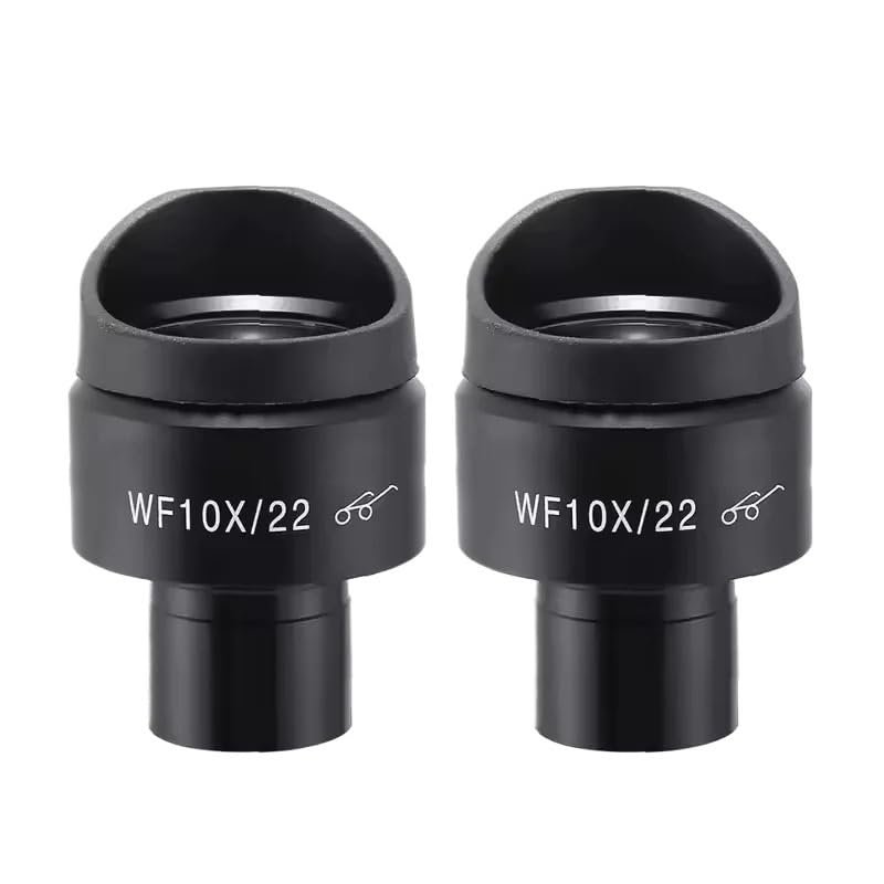 1PCS 2PCS WF10X/22 WF10X Wide Angle Eyepiece Diopter Adjustable High Eye Point Interface Size 23.2mm Eyepiece(2PCS with Eye Cups)