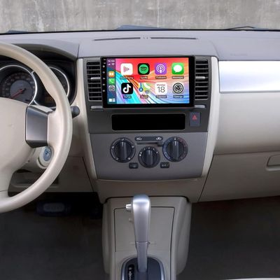9 Inch Car Stereo Radio for Nissan Versa MK1 2007-2011 2010 2009 with GPS Navigation Bluetooth WiFi IPS Touch Screen Car Radio with w/carplay/w/Android 14 Auto Mirror Link Backup Camera, 2+32G