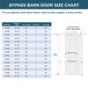 87" x 96"Manufactured Wood Paneled Bypass Barn Door Double Doors with Hardware Kits(Include 2 Set 48" Width Doors) view 3