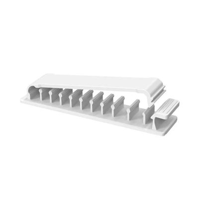 Cable Clips 10/28pcs Cable Organizer Clip Holder Charging Desk Management Fixing Clamp for Fastening Earphone Phone Charger(White,28pcs)