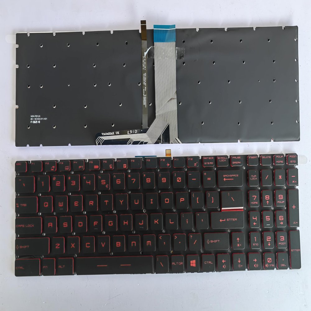 Eobruweo Laptop Replacement Keyboard US for MSI GS60 GT72 GT73VR GS63VR GL62 GE62 GT62 WS60 MS-16JB No TrackPoint,Backlit