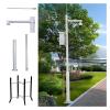 6.6 8.2 9.8 11.5 13.1 14.8 16.4 19.7 FT Security Camera Mount Pole Bracket, Universal Surveillance Post Stand, Surveillance Camera Pole for School/ Patio/ Walkway(Light Coffee,H-11 1/2 ft (3.5 m)) view 1