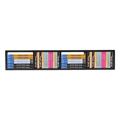 3-Pack Wall Mount CD DVD Organizer, 34-Inch Media Storage Rack, Metal Floating Shelf, Cube Storage for Video Games & Media, Ideal for Home, Study, Bedroom