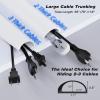118" Silicone Cord Hider for 2-3 Cords,Flexible Side-Opening Self-Adhesive Cord Covers for Wires on Wall Mount TV,Easier Setup for Home Office Cable Management Wire Hider,1.1" W x 0.6" H,White view 2