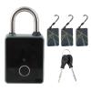 Pilipane Smart Fingerprint Password Padlock 5 in 1 Unlocking Method Keyless Entry Electronic Lock for Outdoor Fence Gate and School Lockers Aluminium Alloy with Rubber Case (Ttlock) view 1