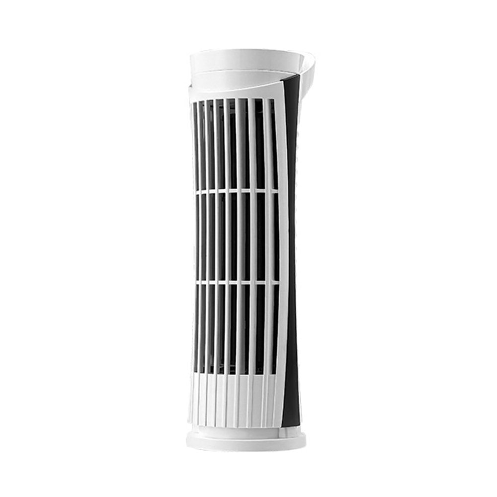 GRABAGECAN Fans, Portable 2 Speed USB Desk Fan with LED Light Bladeless Safe and Quiet Table Tower Fan for Students and Office Workers