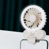 GRABAGECAN Fans, Desktop Rechargeable Clip Fan Student Dormitory Portable Clip Handheld Outdoor Travel USB Pocket Fan With Led view 2