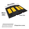 Rubber Speed Bumps, Portable Speed Bump 1.2in Height, Splicable Anti-silp Vehicle Ramp, 220000lbs Load Capacity for Traffic Entrances view 2