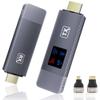 2025 Upgraded Wireless HDMI Transmitter and Receiver, 4K Decode 1080P@60Hz Ultra HD Video Output, LED Display, Plug&Play 5G+2.4G for Video and Audio to Monitor from PC/Projector/TV Box view 1