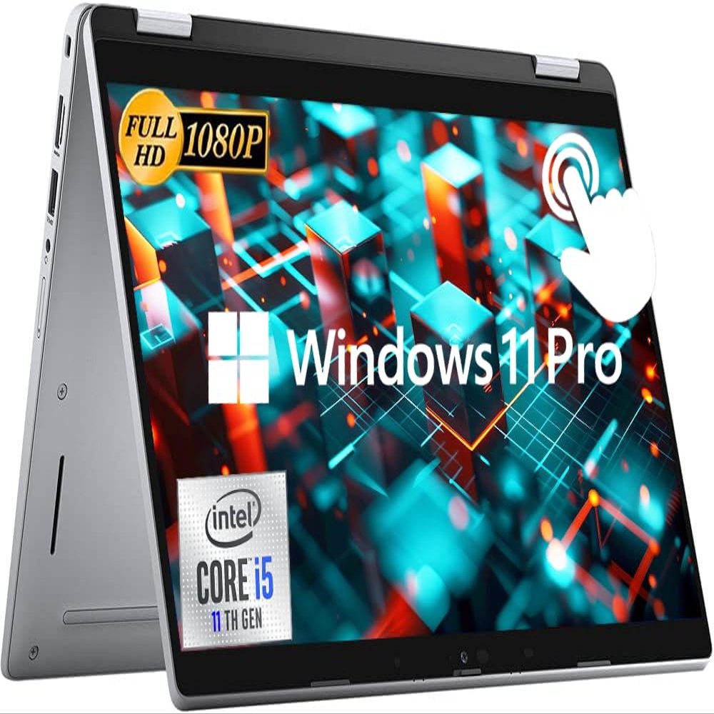 Dell Latitude 5320 2-in-1 13.3" FHD Touchscreen Laptop Computer, 11th Gen Intel Quad Core i5, 16GB DDR4 RAM, 512GB SSD, Backlit Keyboard, HDMI, Thunderbolt 4, Windows 11 Pro (Renewed)