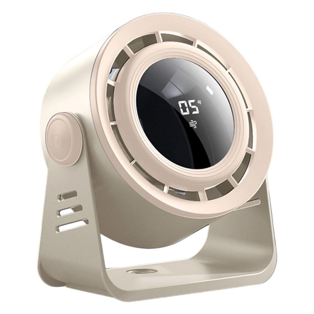 GRABAGECAN Fans, Practical Small Cooling Fan Digital Display Fan with 5 Adjustable Speed Suitable for Indoor Desk and Wall Mounting
