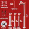10 20 FT Security Camera Poles for Outside, Segmented Surveillance Stand with Screws & Ground Cage, Camera Mounting Pole Cameras Bracket for P-T-Z/ C-C-T-V Cameras(Light Coffee,3 Sections-9 4/5 ft (3 view 2