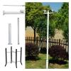 MZZKFC 6.6 8.2 9.8 11.5 13.1 14.8 16.4 19.7 FT Security Camera Mount Pole Bracket, Universal Surveillance Post Stand, Surveillance Camera Pole for School/Patio/Walkway(B,H-14 4/5 ft (4.5 m)) view 1