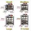 Tweizhenba Media Cabinet with Adjustable Shelves and Steel Frame, Multi-Tier Audio Rack, Open AV Shelf for Home Theater, Office Living, Recording Room(Medium) view 2