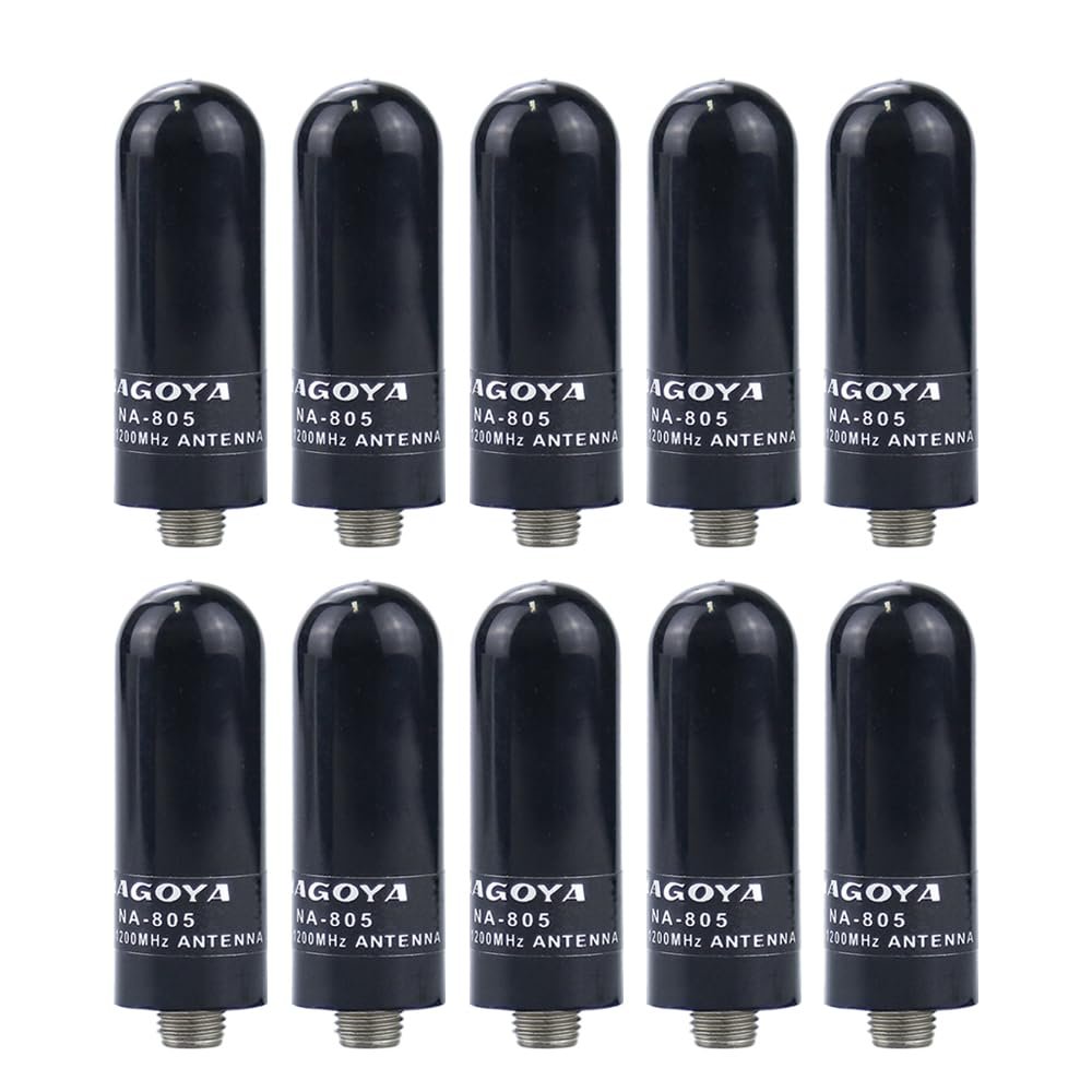 10Pack NA-805 Universal Walkie Talkie Short Antenna SMA-Female Replacement Antenna for PUXING Kenwood HYT UV5R Radios