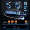 ciciglow 9 in 1 Docking Station, Handheld Gaming Console Dock with Dual Cooling Fan RGB Hub, for Steam Deck, for Steam Deck OLED, for ROG Ally, for ROG Ally X, for Legion Go view 4